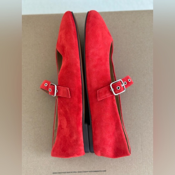 Madewell The Remy Mary Jane Flat in Bandana Red, size 8 1/2 - Picture 13 of 14